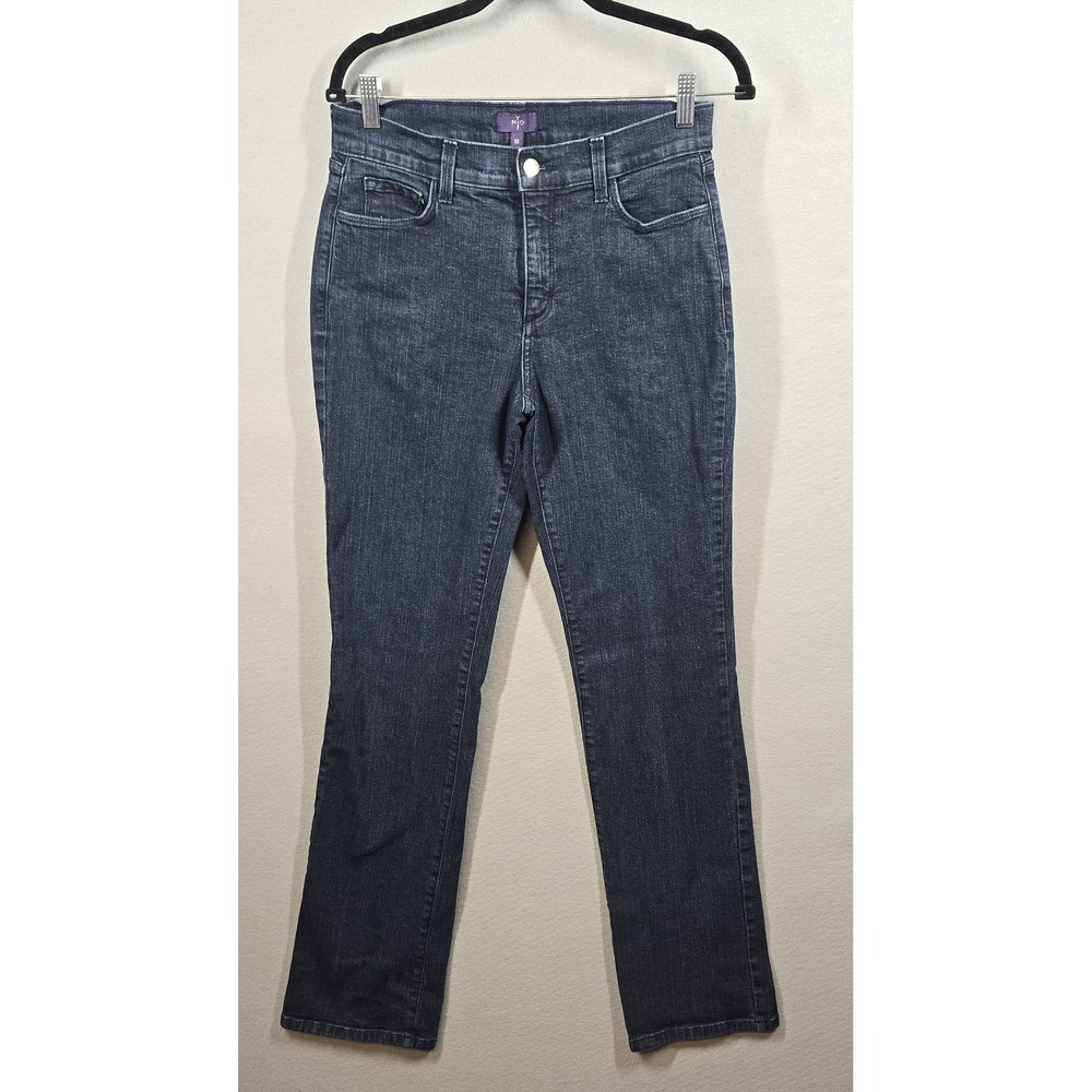 Vintage NYDJ Jeans Womens 10 Denim Straight Leg Dark Wash Y2K Made in USA